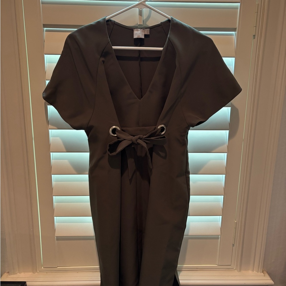 Elegant Olive Green Maternity Dress